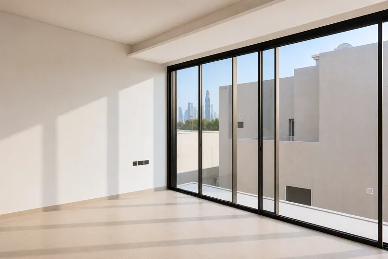Floor-to-ceiling sliding doors to the terrace, Al Wasl