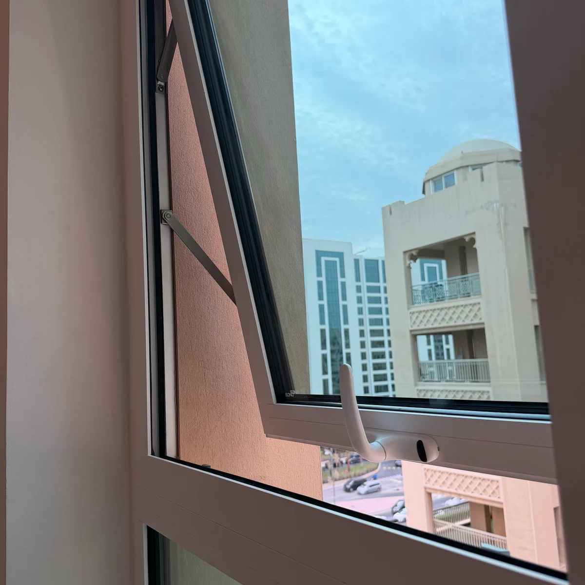 Top-hung acoustic window over the street, Golden Mile 3