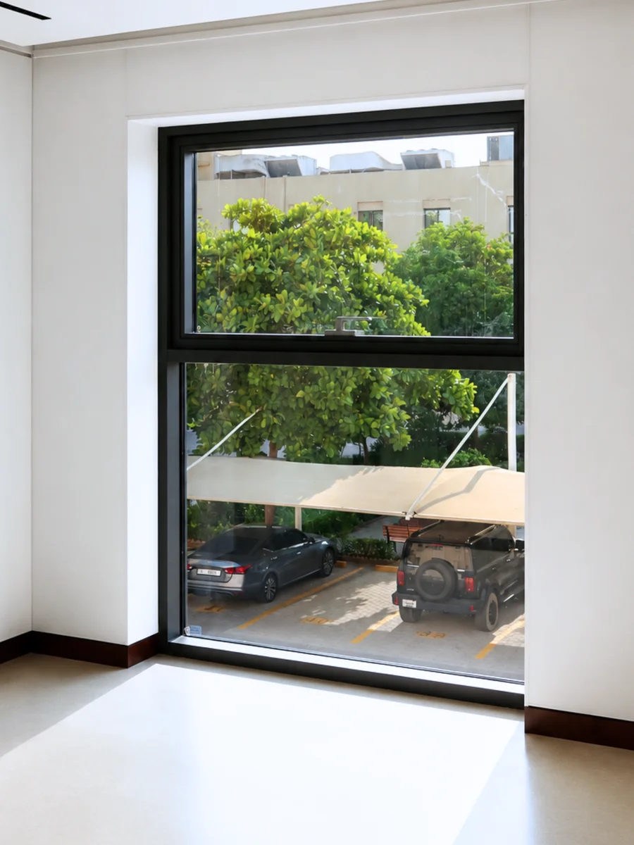 Top-hung soundproof window, Juma Al Majid office, Deira